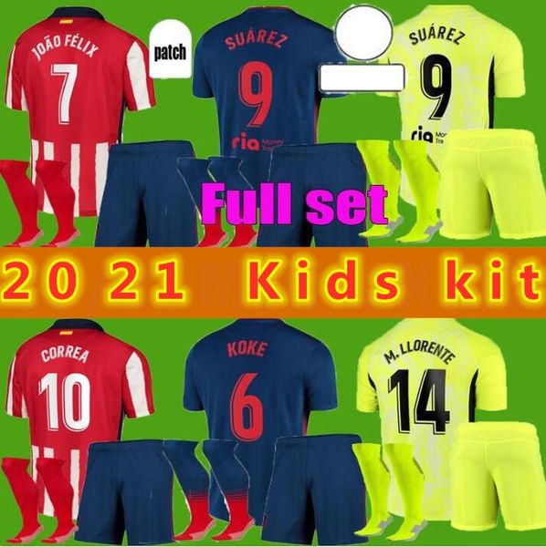 20 21 kids kit atletico surez madrid home away 3rd soccer jerseys 2020 2021 correa camisetas de fútbol youth joao felix football shirt, Black;yellow
20 21 kids kit atletico surez madrid home away 3rd soccer jerseys 2020 2021 correa camisetas de fútbol youth joao felix football shirt, Black;yellow