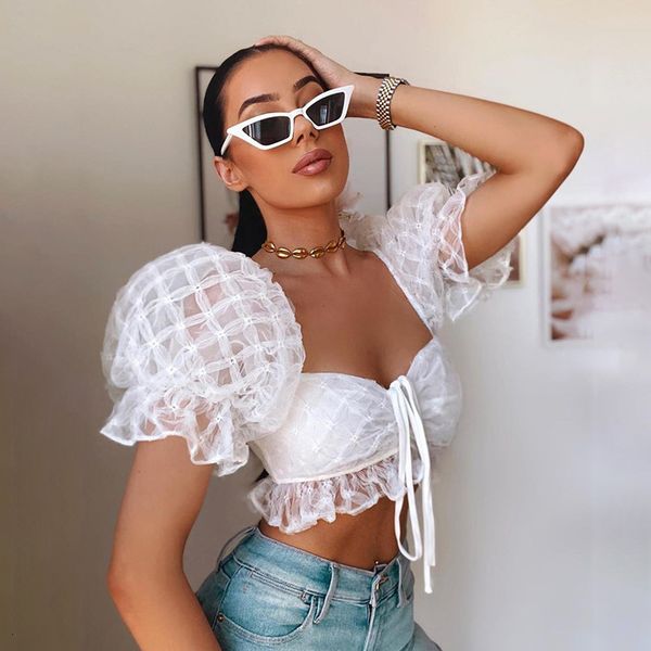 2021 vintage design elegant cup womens blouses summer luxury sleeve ruffles sweet lady short waistless cjbj, White
2021 vintage design elegant cup womens blouses summer luxury sleeve ruffles sweet lady short waistless cjbj, White