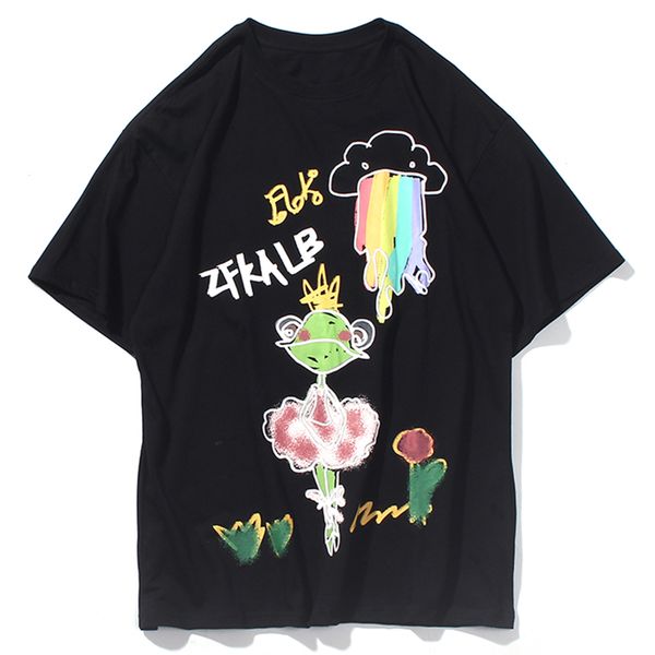 new aelfric 2021 eden spring summer hip hop streetwear harajuku short sleeve cartoon frog raiow print fashion oversize t shirt men enrh, White;black 
new aelfric 2021 eden spring summer hip hop streetwear harajuku short sleeve cartoon frog raiow print fashion oversize t shirt men enrh, White;black