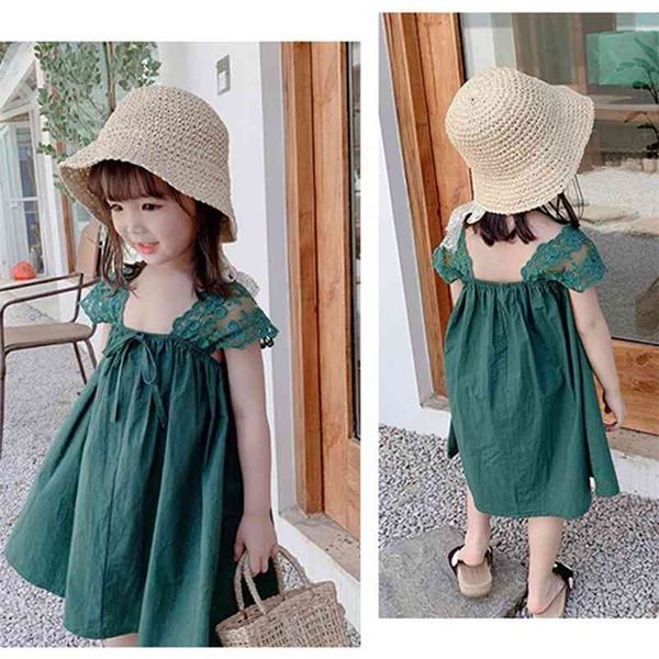 girls dress lace princess summer fashion solid color bow kids clothing children's wear 210625, Red;yellow
girls dress lace princess summer fashion solid color bow kids clothing children's wear 210625, Red;yellow