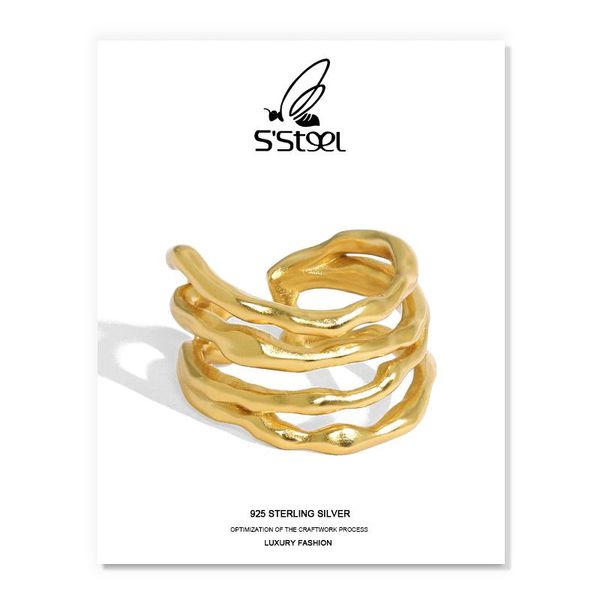 cluster rings s'steel irregular sterling sivler 925 for women design minimalist personalized open ring joyas de plata mujer jewelry, Golden;silver
cluster rings s'steel irregular sterling sivler 925 for women design minimalist personalized open ring joyas de plata mujer jewelry, Golden;silver