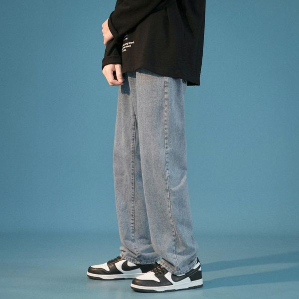 men's pants men jeans fashion loose straight man casual baggy denim trousers and women's cargo, Black
men's pants men jeans fashion loose straight man casual baggy denim trousers and women's cargo, Black