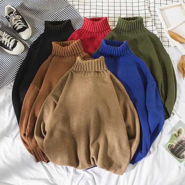 men's sweaters turtleneck and pullovers for male 2021 autumn winter loose long sleeve casual pdg2247, White;black
men's sweaters turtleneck and pullovers for male 2021 autumn winter loose long sleeve casual pdg2247, White;black