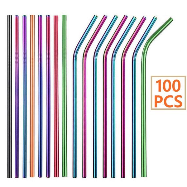 drinking straws 100pcs metal reusable 304 stainless steel straw straight bent shape eco-friendly party drinkware bar accessory
drinking straws 100pcs metal reusable 304 stainless steel straw straight bent shape eco-friendly party drinkware bar accessory