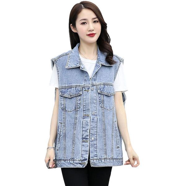 women's vests summer 2021 streetwear loose large size 3xl denim vest female sleeveless jeans jackets coats oversized waistcoat s157, Black;white
women's vests summer 2021 streetwear loose large size 3xl denim vest female sleeveless jeans jackets coats oversized waistcoat s157, Black;white