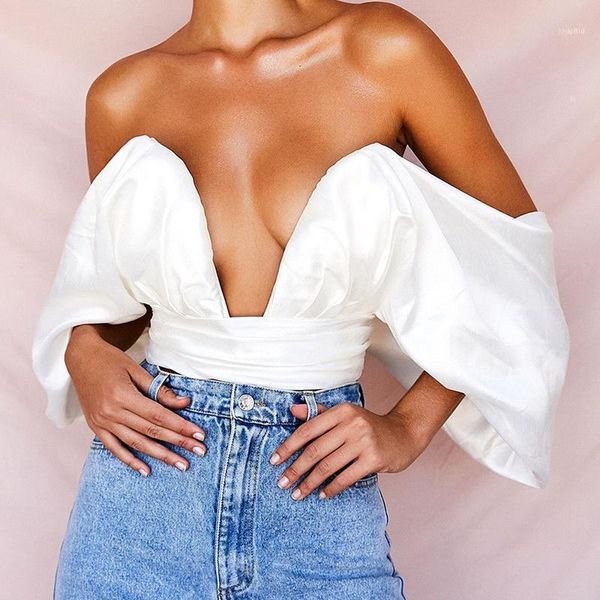 fashion blouses women satin deep v-neck off shoulder strapless bow lace up backless ladies cropped streetwear1, White
fashion blouses women satin deep v-neck off shoulder strapless bow lace up backless ladies cropped streetwear1, White