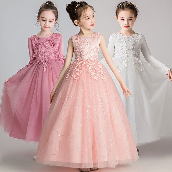 girlscampus graduation dance party long dress flower girls wedding bridesmaids eucharist party length bridesmaid dress, White;pink
girlscampus graduation dance party long dress flower girls wedding bridesmaids eucharist party length bridesmaid dress, White;pink