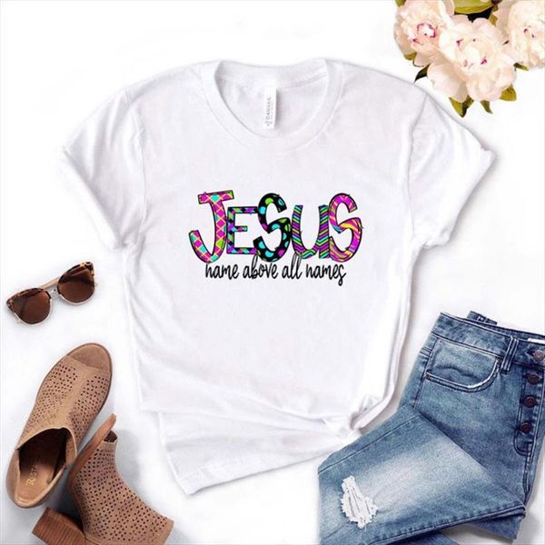 jesus name is higher women t shirts than everyones printed casual lady girl harajuku graphic, White
jesus name is higher women t shirts than everyones printed casual lady girl harajuku graphic, White