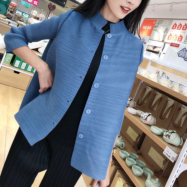 2021 new pleated trousers jacket fall clothing three quarter sleeve cardigan button plus size women's shirt black blouse 0lzh, White
2021 new pleated trousers jacket fall clothing three quarter sleeve cardigan button plus size women's shirt black blouse 0lzh, White