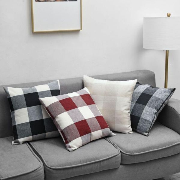 cushion/decorative pillow cover car office sofa bed cushion home black and white square plaid cotton pillowcase
cushion/decorative pillow cover car office sofa bed cushion home black and white square plaid cotton pillowcase