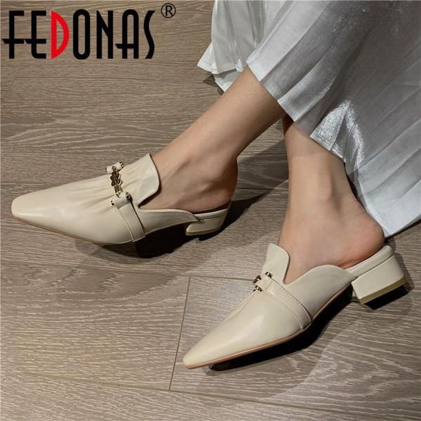fedonas hanged metal women mules fashion genuine leatehr sandals for women spring summer sling-heels pumps for, Black
fedonas hanged metal women mules fashion genuine leatehr sandals for women spring summer sling-heels pumps for, Black