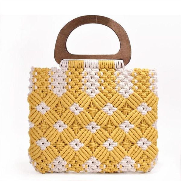 evening bags wooden portable female summer diamond-shaped cotton handbag pure hand-woven beach bag
evening bags wooden portable female summer diamond-shaped cotton handbag pure hand-woven beach bag