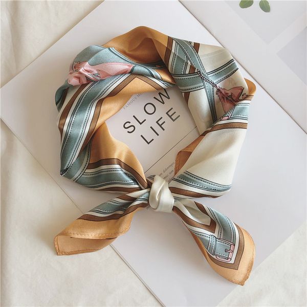53cm mulberry square versatile silk spring and autumn women's small decorative scarf gift, Blue;gray
53cm mulberry square versatile silk spring and autumn women's small decorative scarf gift, Blue;gray