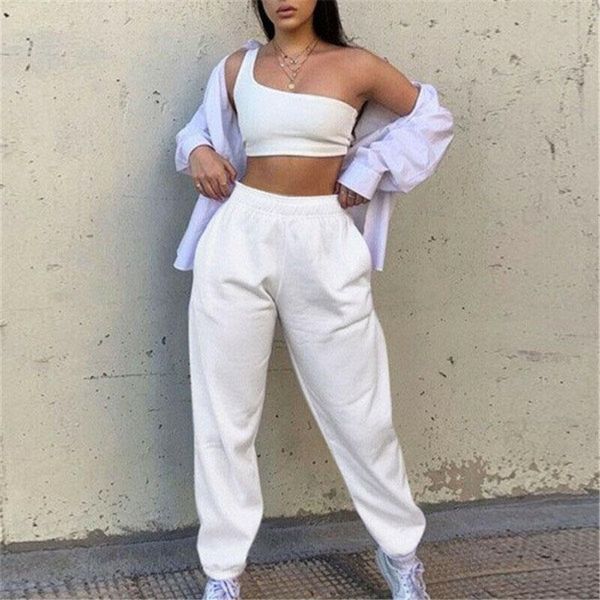 women's pants & capris streetwear sweat women joggers black white high waist female ladies trousers winter loose track bottoms pantsy
women's pants & capris streetwear sweat women joggers black white high waist female ladies trousers winter loose track bottoms pantsy