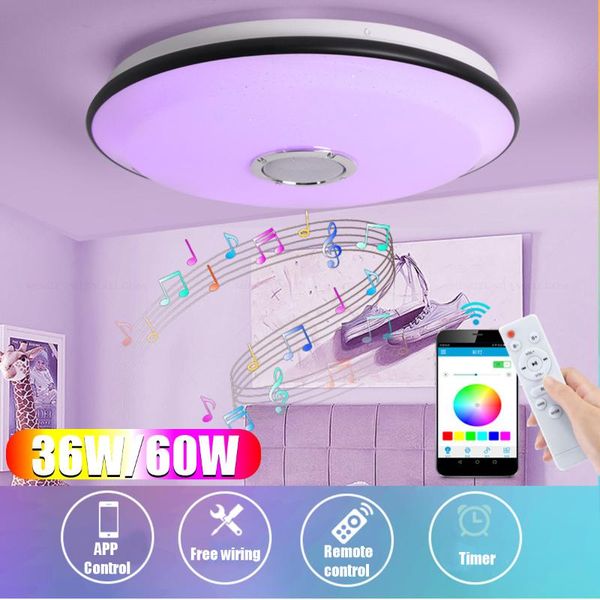 ceiling lights 36w 60w modern led home lighting app bluetooth music light bedroom lamps smart lamp
ceiling lights 36w 60w modern led home lighting app bluetooth music light bedroom lamps smart lamp