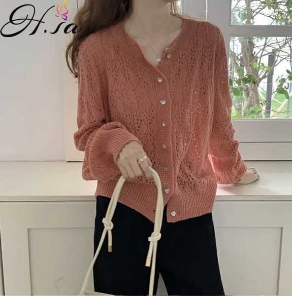 h.sa loose o neck single-breasted knit cardigan sweater coat hollow out solidl sweet chic fashion retro lazy gentle wild 210716, White;black
h.sa loose o neck single-breasted knit cardigan sweater coat hollow out solidl sweet chic fashion retro lazy gentle wild 210716, White;black