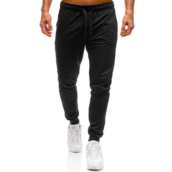 men's solid sweatpant casual slim fit soft elastic waist long trousers streetwear hip hop sport jogger pants p0212, Black
men's solid sweatpant casual slim fit soft elastic waist long trousers streetwear hip hop sport jogger pants p0212, Black