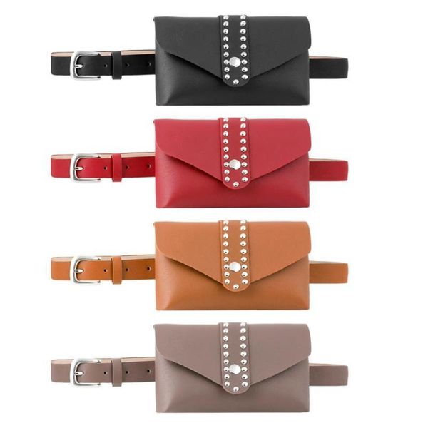 waist bags solid color fanny belt packs women leather rivet chest pouch
waist bags solid color fanny belt packs women leather rivet chest pouch