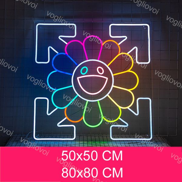 takashi murakami neon sign light beer bar pub flexible strip logo advertisement display 50cm 80cm dhl