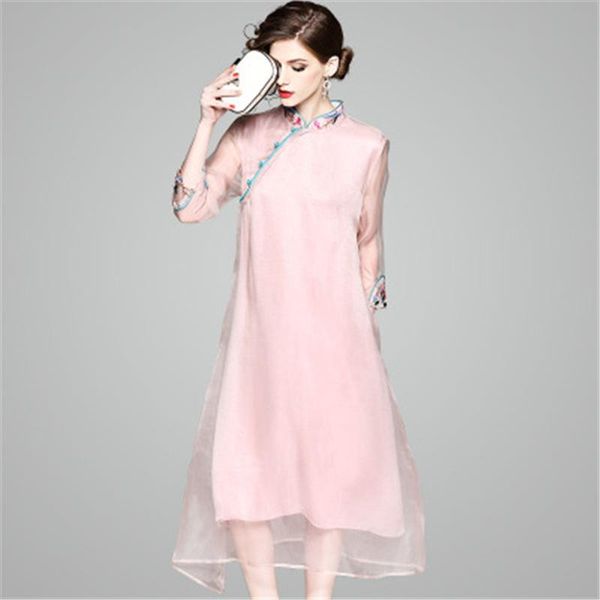casual dresses big size summer dress chimese style embroidery female long sleeve women cheongsam v-neck large formal j666, Black;gray
casual dresses big size summer dress chimese style embroidery female long sleeve women cheongsam v-neck large formal j666, Black;gray