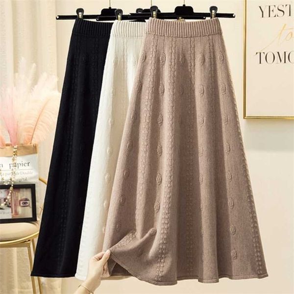 ladies fashion autumn winter knitted jacquard midi long skirt women korean style mid-length high waist soft skirts female 211112, Black
ladies fashion autumn winter knitted jacquard midi long skirt women korean style mid-length high waist soft skirts female 211112, Black