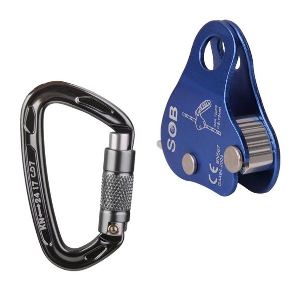 cords, slings and webbing 24kn self locking carabiner + aluminum rope grab outdoor climbing gear
cords, slings and webbing 24kn self locking carabiner + aluminum rope grab outdoor climbing gear