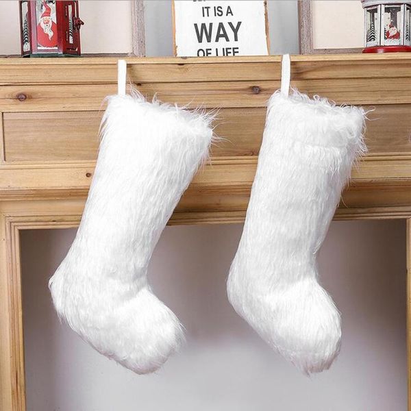 christmas decorations 2pcs snowflakes embroidered white plush stockings gifts bag hanging loops xmas tree fireplace candy socks
christmas decorations 2pcs snowflakes embroidered white plush stockings gifts bag hanging loops xmas tree fireplace candy socks