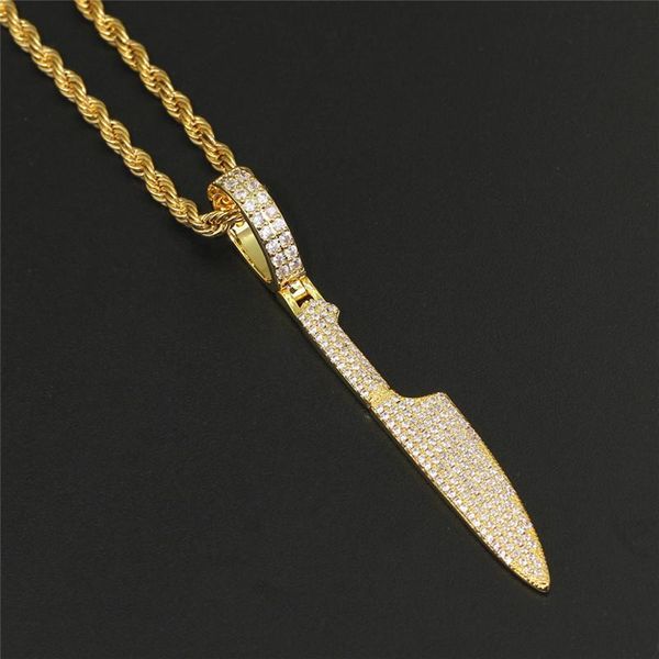 pendant necklaces iced out full cubic zircon knife necklace fashion hip hop rock charm party jewelry for women men, Silver
pendant necklaces iced out full cubic zircon knife necklace fashion hip hop rock charm party jewelry for women men, Silver
