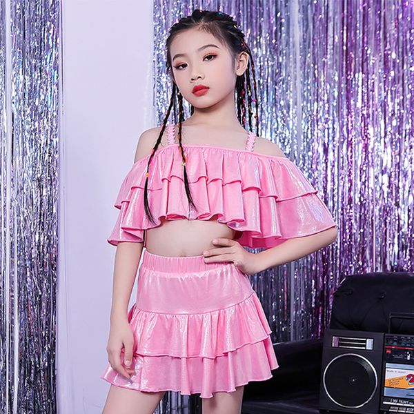 2021 new childrens jazz dance costume girl hip hop clothes stage performance outfit pink strapless skirt cheerleader wear, Black;red
2021 new childrens jazz dance costume girl hip hop clothes stage performance outfit pink strapless skirt cheerleader wear, Black;red