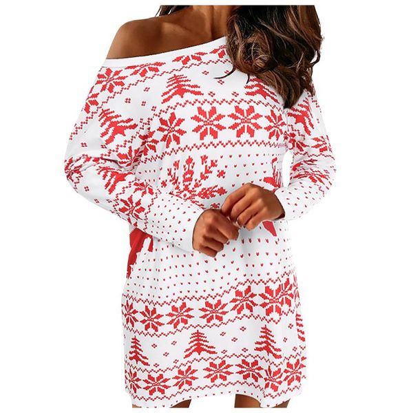 casual dresses women's fashion autumn winter long sleeve pullover christmas print dress elegant ladies clothing, Black;gray
casual dresses women's fashion autumn winter long sleeve pullover christmas print dress elegant ladies clothing, Black;gray