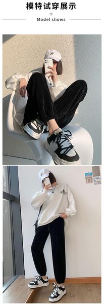 women's pants & capris white sweatpants fall/winter small tall and thin high waist casual loose-fitting footwear, Black;white
women's pants & capris white sweatpants fall/winter small tall and thin high waist casual loose-fitting footwear, Black;white