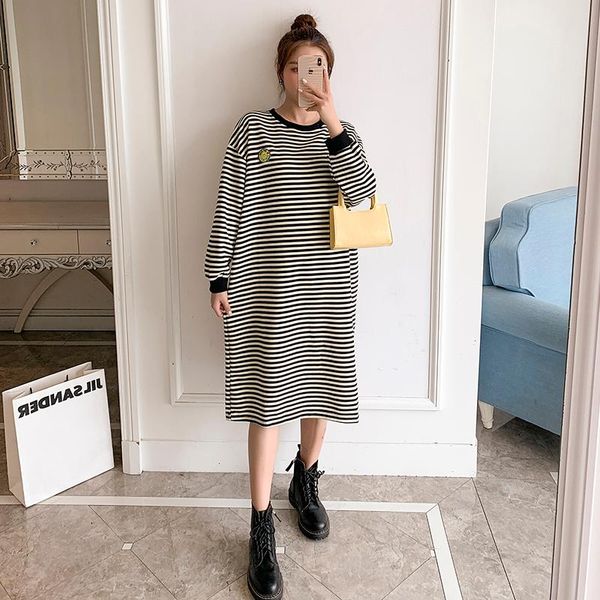 maternity dresses 6008# dress spring autumn long sleeves stripe o neck cute cotton loose stylish pregnant women mom, White
maternity dresses 6008# dress spring autumn long sleeves stripe o neck cute cotton loose stylish pregnant women mom, White