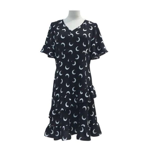casual dresses perhaps u moon print dress women v neck chiffon short sleeve mini black white d1264, Black;gray
casual dresses perhaps u moon print dress women v neck chiffon short sleeve mini black white d1264, Black;gray