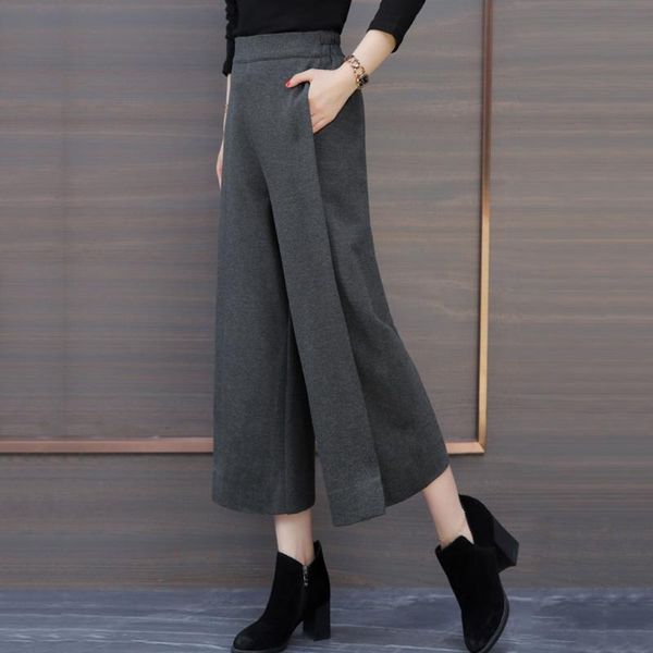 women's pants & capris elegant casual women high waist loose wide legs office lady trousers fashion solid gray female japanese korean s, Black;white
women's pants & capris elegant casual women high waist loose wide legs office lady trousers fashion solid gray female japanese korean s, Black;white
