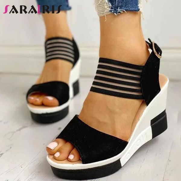 sarairis brand design female leisure concise sandals 2021 summer sandals women platform wedges high heels buckle shoes woman, Black
sarairis brand design female leisure concise sandals 2021 summer sandals women platform wedges high heels buckle shoes woman, Black