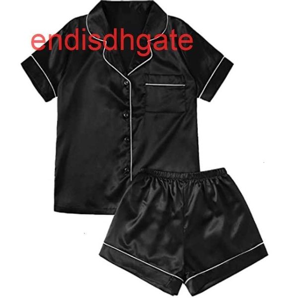 casual wear new home satin cardigan suit pajamas in spring and summer of 2021, Black;white
casual wear new home satin cardigan suit pajamas in spring and summer of 2021, Black;white