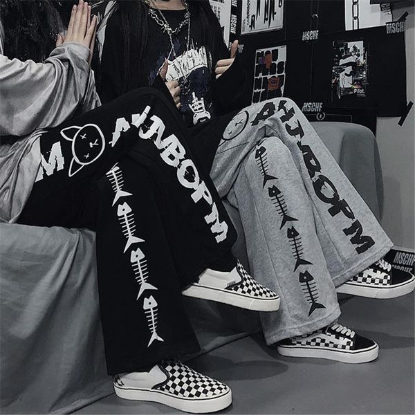 women's pants & capris cool bone fish print girl harajuku autumn trousers female streetwear summer spring fashion gray gothic sweatpant, Black;white
women's pants & capris cool bone fish print girl harajuku autumn trousers female streetwear summer spring fashion gray gothic sweatpant, Black;white