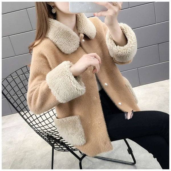 fashion new autumn coat women's korean loose mink 2020 cashmere fragrance sweater small lamb plush luxury, Black
fashion new autumn coat women's korean loose mink 2020 cashmere fragrance sweater small lamb plush luxury, Black