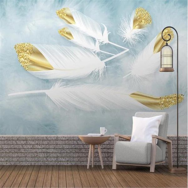 wallpapers milofi nordic simple small fresh golden three-dimensional watercolor feather tv background wall paper mural
wallpapers milofi nordic simple small fresh golden three-dimensional watercolor feather tv background wall paper mural