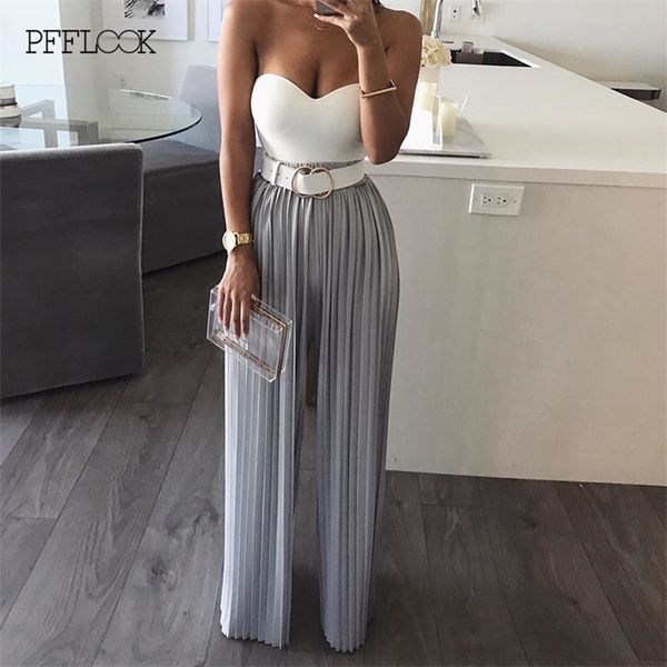 pfflook strapless jumpsuits women 2021 patchwork solid rompers womens jumpsuit pleated wide leg pant party overall female, Black;white
pfflook strapless jumpsuits women 2021 patchwork solid rompers womens jumpsuit pleated wide leg pant party overall female, Black;white