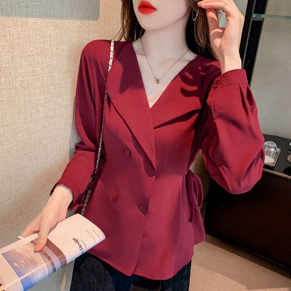 luxury style bandage foreign 2021 design feeling spring waist new closed suit collar blouse versatile long sleeve chiffon shirt 2021, White
luxury style bandage foreign 2021 design feeling spring waist new closed suit collar blouse versatile long sleeve chiffon shirt 2021, White
