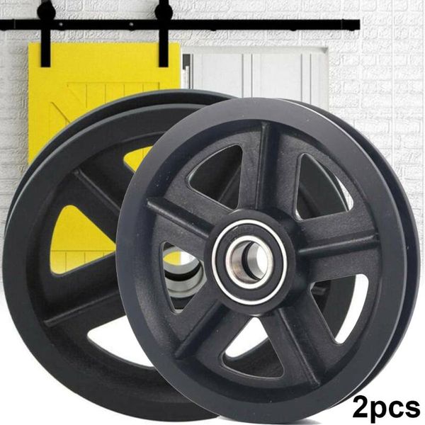 craft tools gadget rollers accessory 2pcs barn hardware wheels hanging rail
