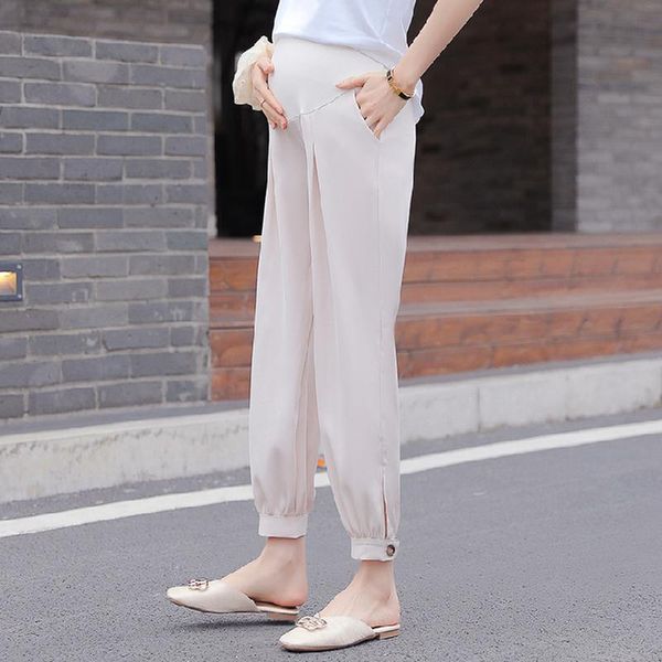 6013 spring summer thin chiffon maternity pants adjustable belly straight loose belly pants clothes for pregnant women pregnancy, White
6013 spring summer thin chiffon maternity pants adjustable belly straight loose belly pants clothes for pregnant women pregnancy, White