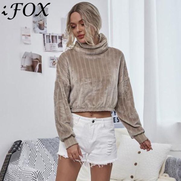 casual solid khaki full sleeve turtleneck pullovers 2021 new arrival women autumn winter flannel short styles hoodies, Black
casual solid khaki full sleeve turtleneck pullovers 2021 new arrival women autumn winter flannel short styles hoodies, Black