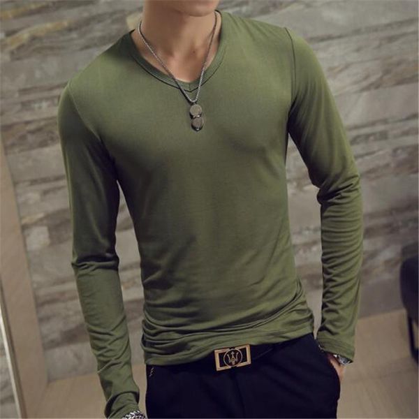 autumn long-sleeve t-shirt men v-neck casual slim fit shirt small v neck looose male sports t shirt tracksuit hombre, White;black
autumn long-sleeve t-shirt men v-neck casual slim fit shirt small v neck looose male sports t shirt tracksuit hombre, White;black