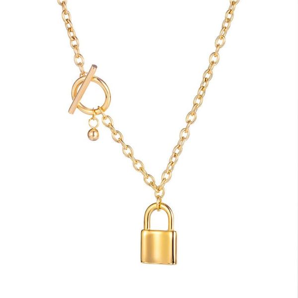 firebros rose gold silver color stainless steel lock pendant necklace street aesthetic elegant choker collar women kpop jewelry, Golden;silver
firebros rose gold silver color stainless steel lock pendant necklace street aesthetic elegant choker collar women kpop jewelry, Golden;silver