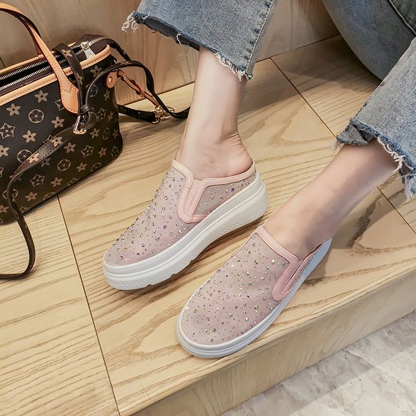 womens genuine leather bordered mesh patchwork slip-on platform flats mules summer breathable casual thick sole snekaers shoesdress shoes, Black
womens genuine leather bordered mesh patchwork slip-on platform flats mules summer breathable casual thick sole snekaers shoesdress shoes, Black
