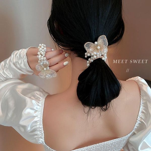 hair accessories xianqi pearl butterfly knot rope net red ins large intestine circle simple temperament headdress female, Slivery;white
hair accessories xianqi pearl butterfly knot rope net red ins large intestine circle simple temperament headdress female, Slivery;white