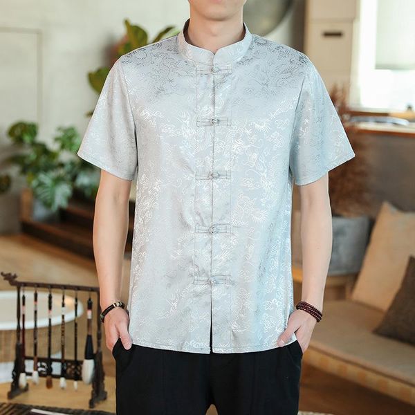 ethnic clothing summer shirt chinese style oversize men short-sleeved disc button retro stand-up collar tang suit multicolor casual 2021, Red
ethnic clothing summer shirt chinese style oversize men short-sleeved disc button retro stand-up collar tang suit multicolor casual 2021, Red