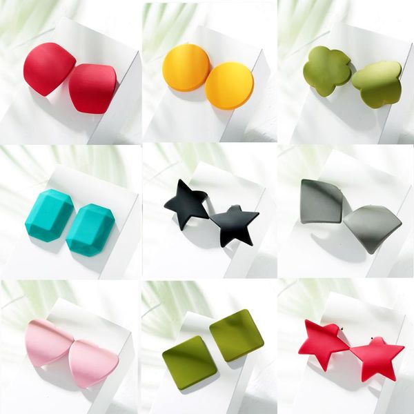 stud korea multi-shape candy color small earring for women trendy geometric round five-star heart cute jewelry wholesale, Golden;silver
stud korea multi-shape candy color small earring for women trendy geometric round five-star heart cute jewelry wholesale, Golden;silver